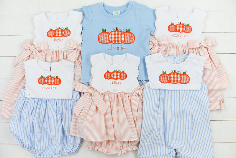 Girls Football & Pumpkins Short Set