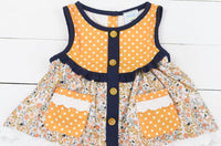 Girls Golden Autumn Bloomer Set