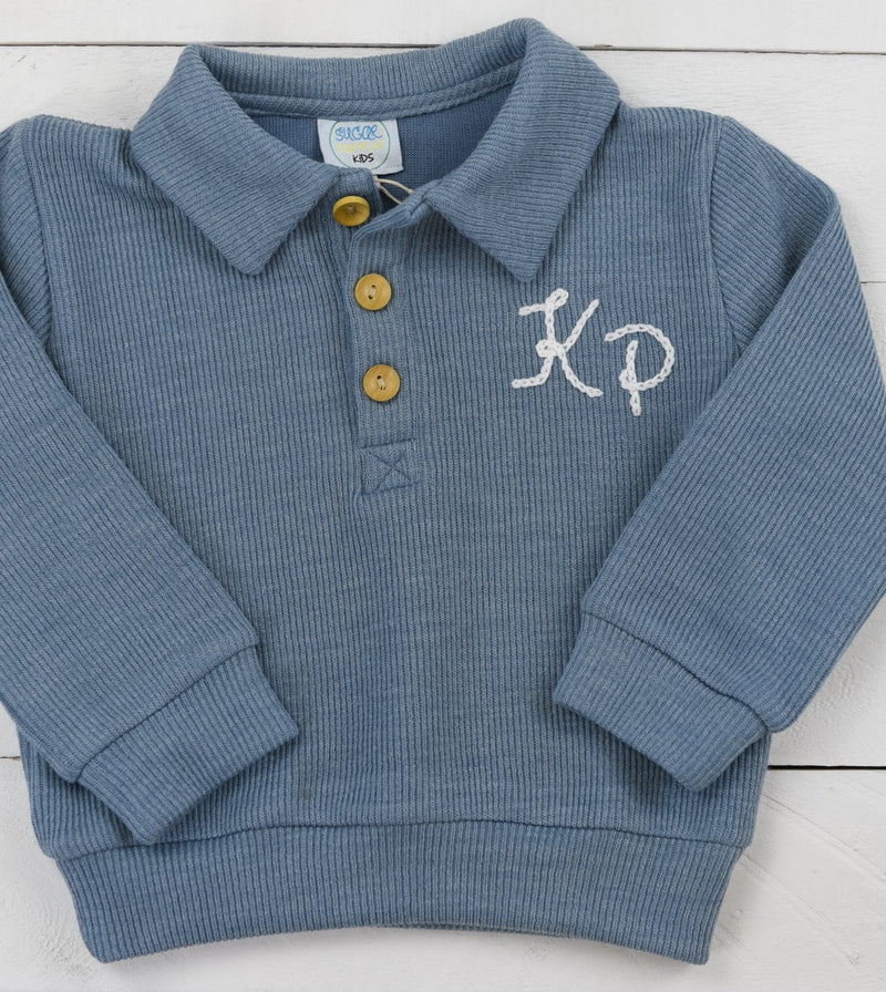 Boys Sweater Weather Collared Sweater Sky