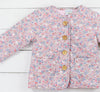 Girls Pink Floral Quilted Jacket