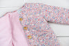 Girls Pink Floral Quilted Jacket