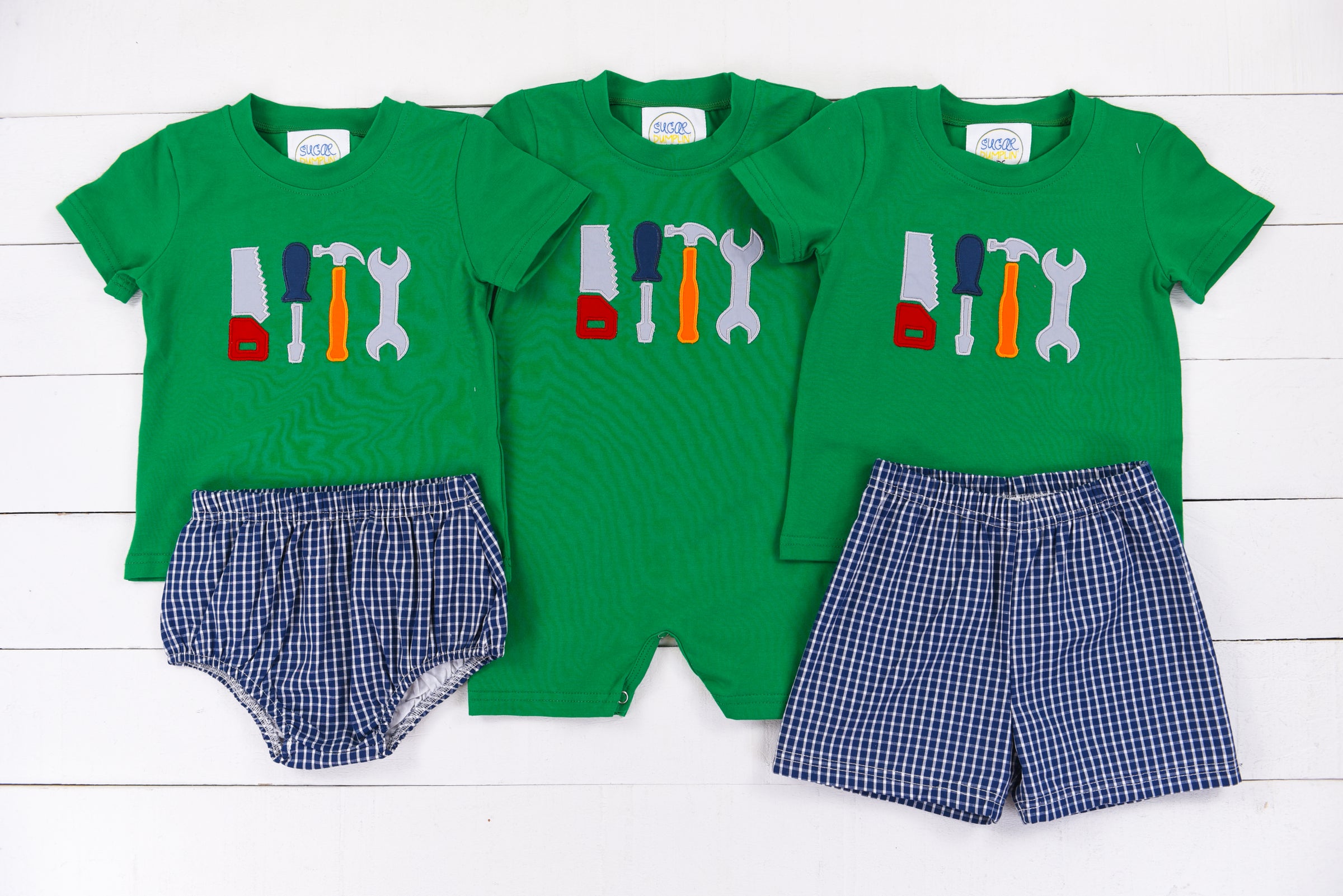 Tool Applique Boy Short Set