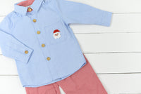 French Knot Santa Boys Pant Set