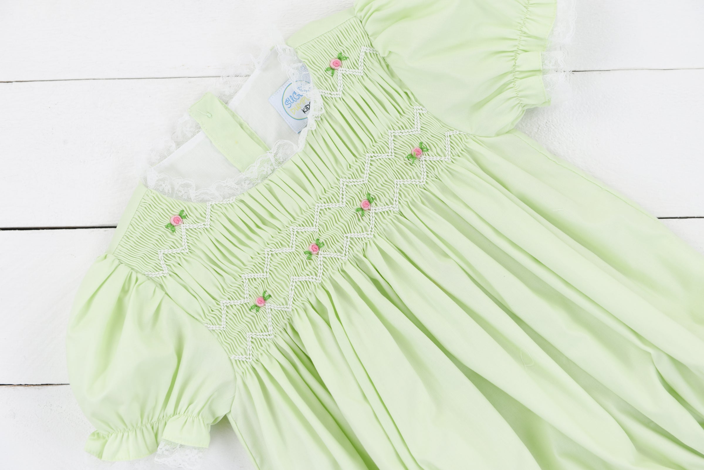 Elegant Smocked Girls Bubble