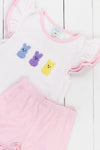 French Knot Peeps Girls Short Set