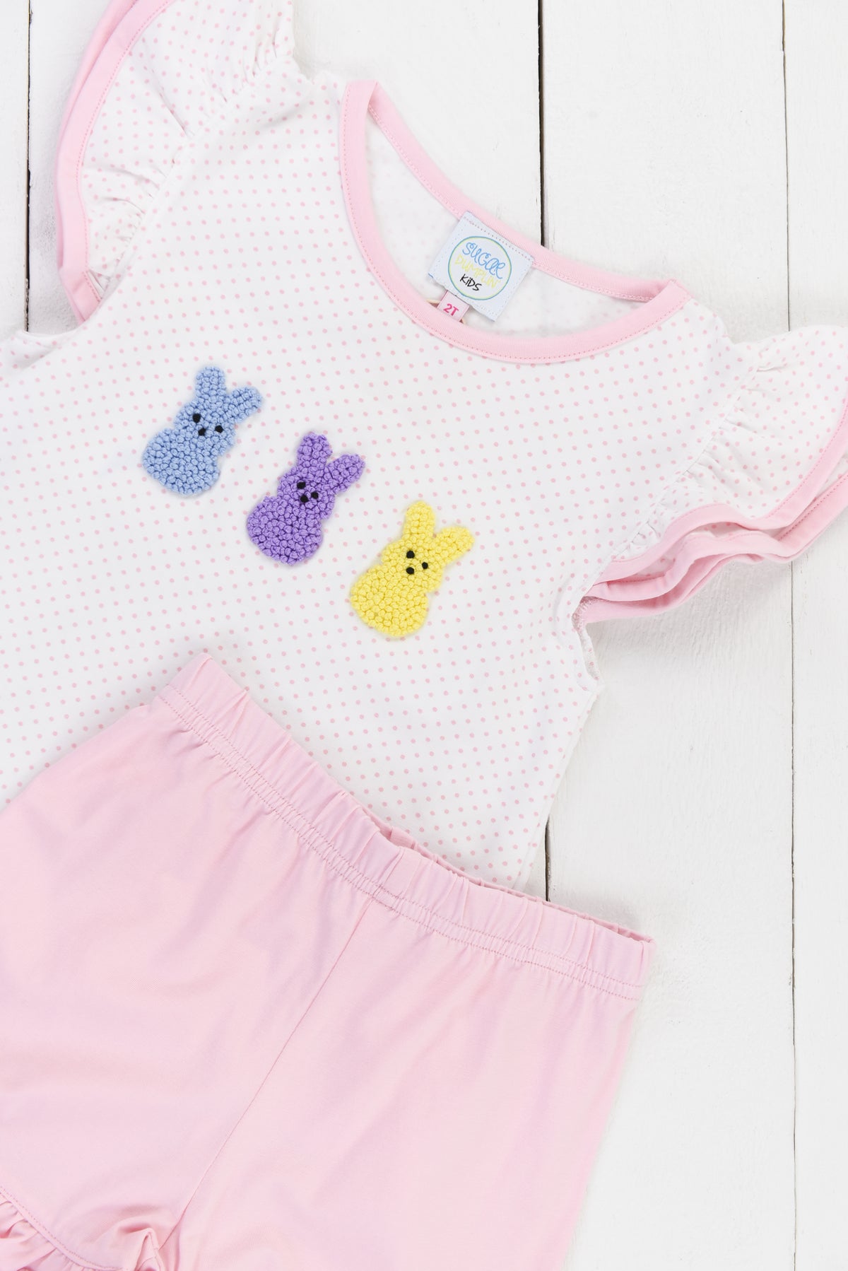 French Knot Peeps Girls Short Set