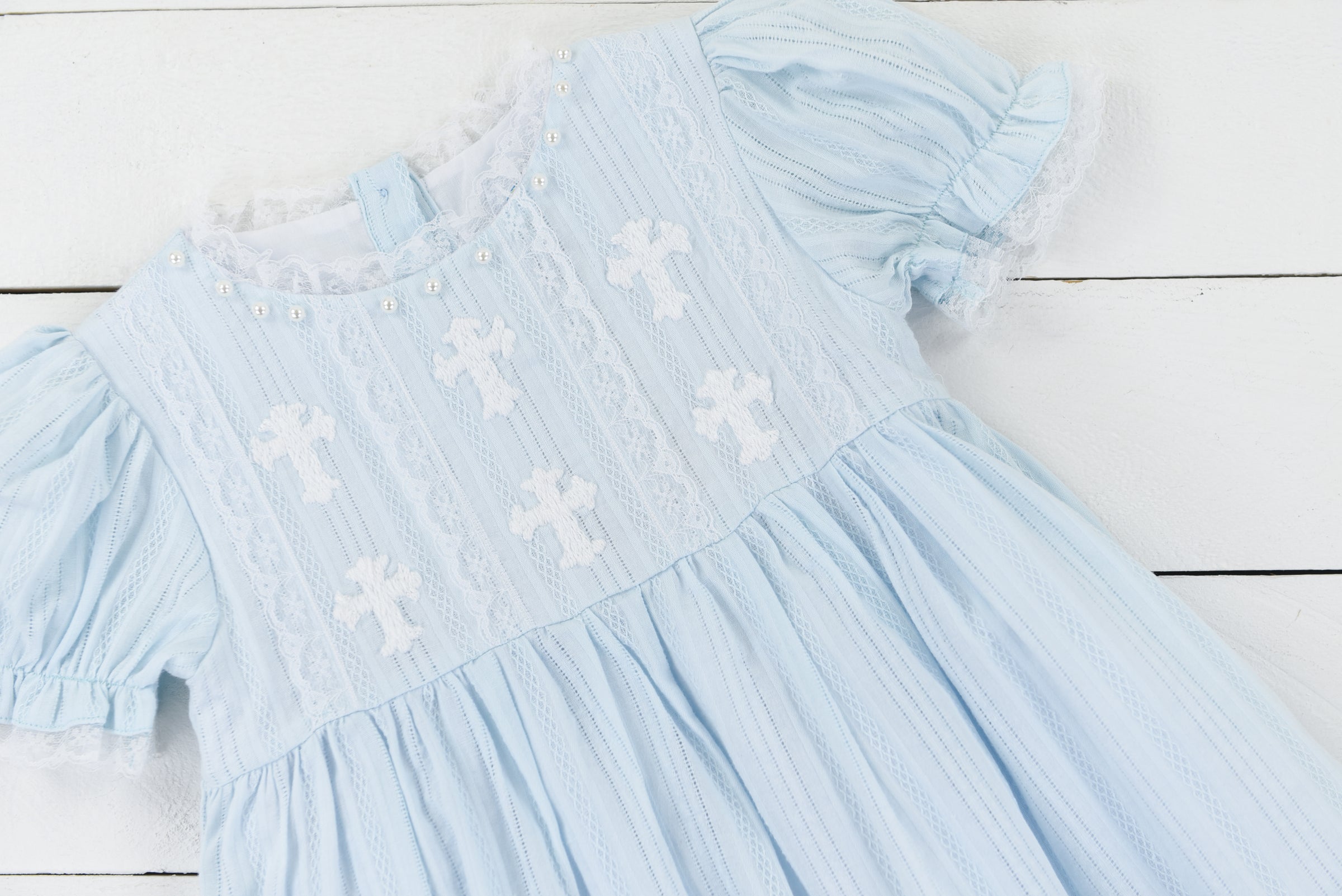 Embroidered Crosses Dress