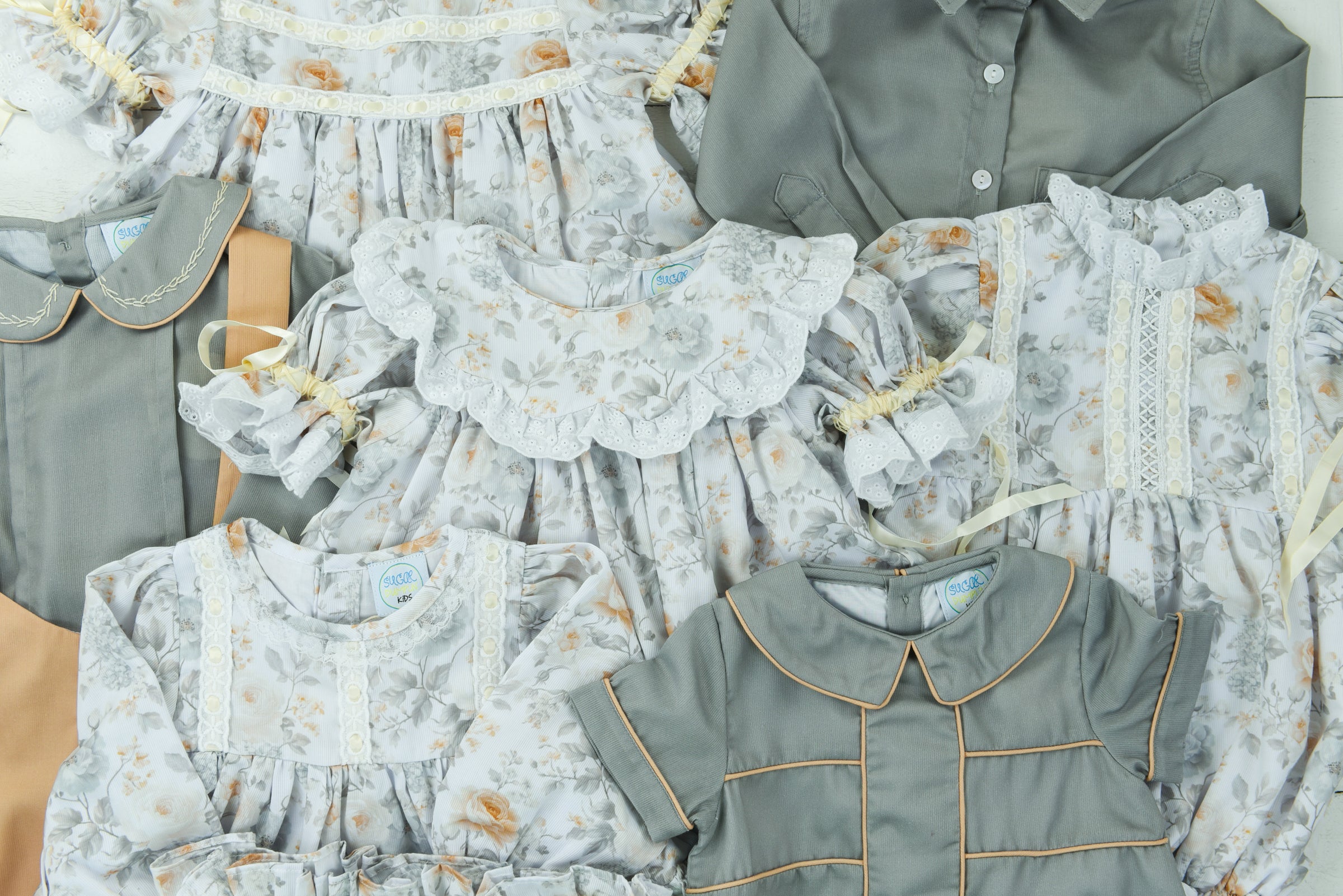 Olive and Ivory Blooms Shirt Only