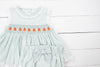 Girls Timeless Smocked Pumpkin Bloomer Set