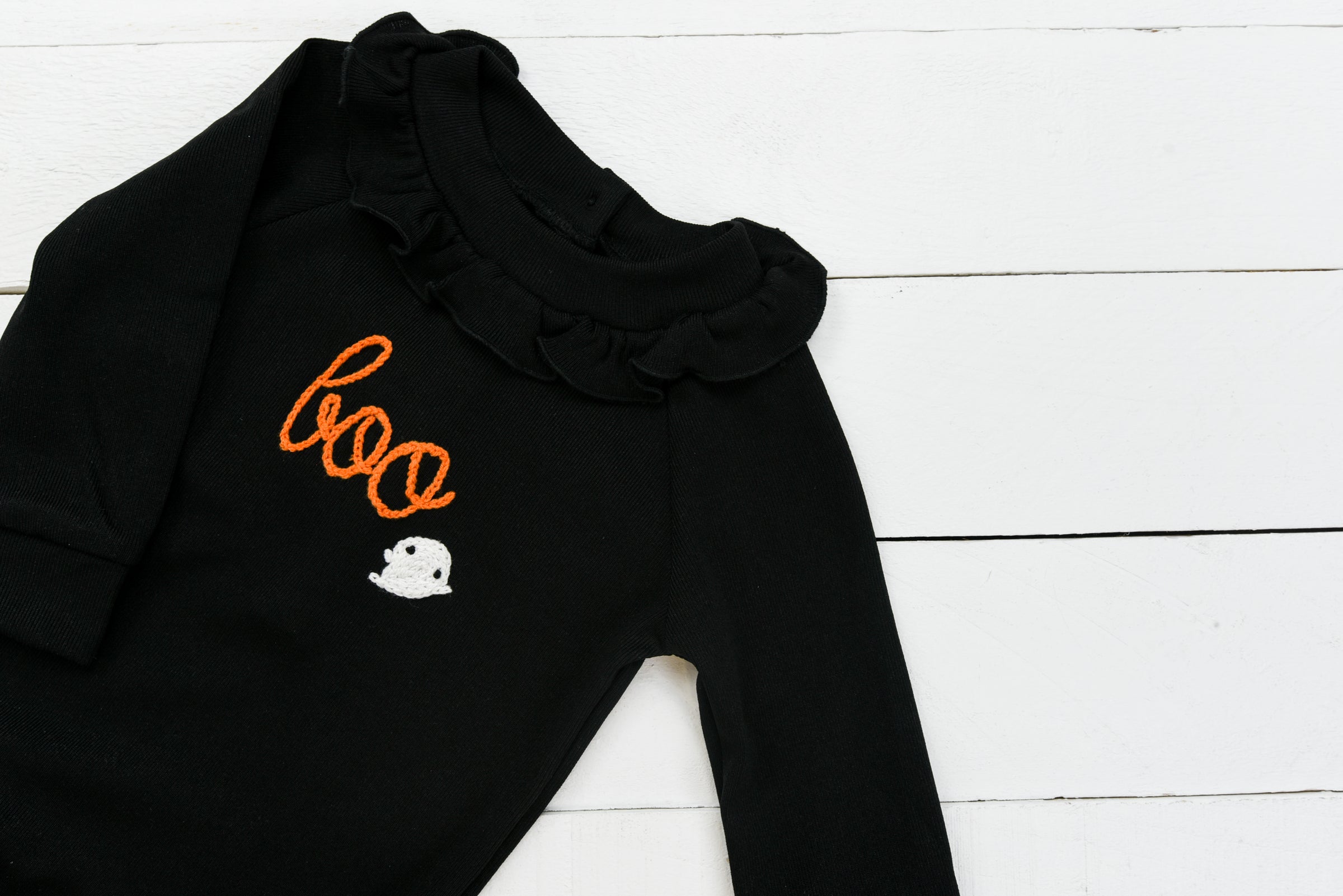 Girls Chainstitch Boo Sweater bubble