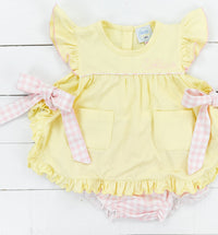 Girls Simple Knit Pastels Bloomer Set