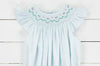 Girls Smocked Mint Bubble