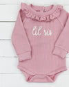 Chainstitch Pink sweater onesie