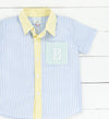 Spring Color Block Boys Button Down Shirt