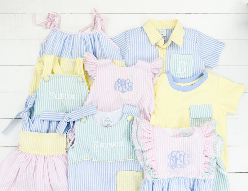 Spring Color Block Girls Bloomer Set