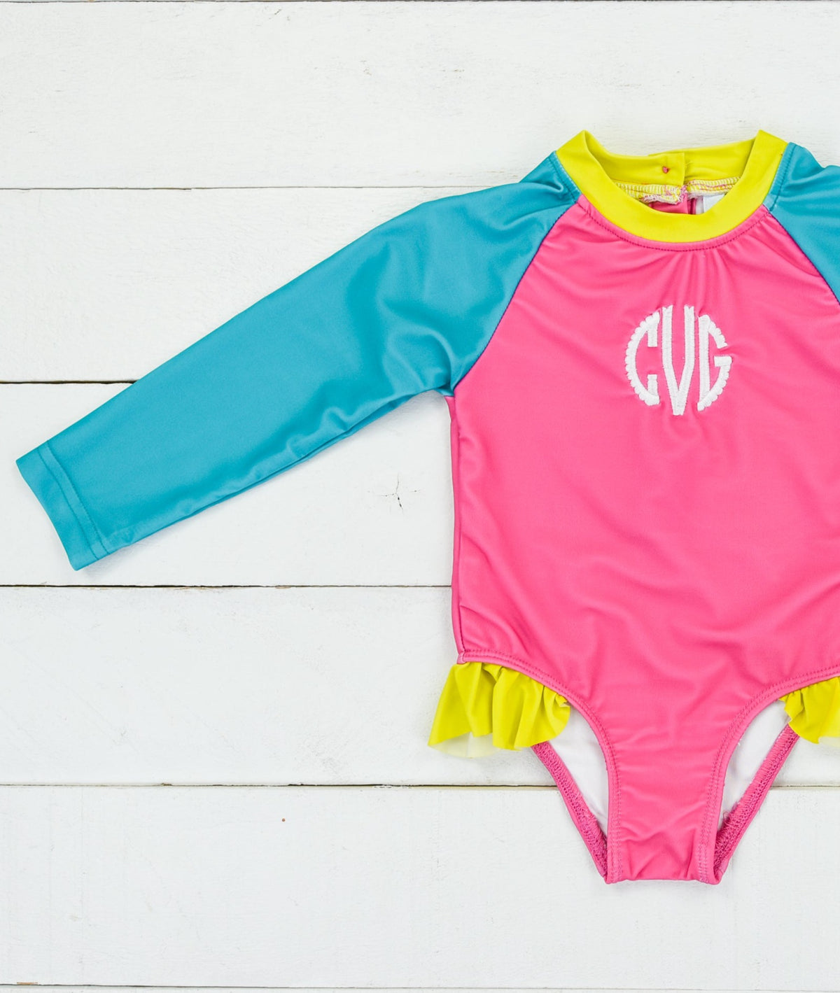 Vibrant Girls Rashguard Longsleeve Swimsuit