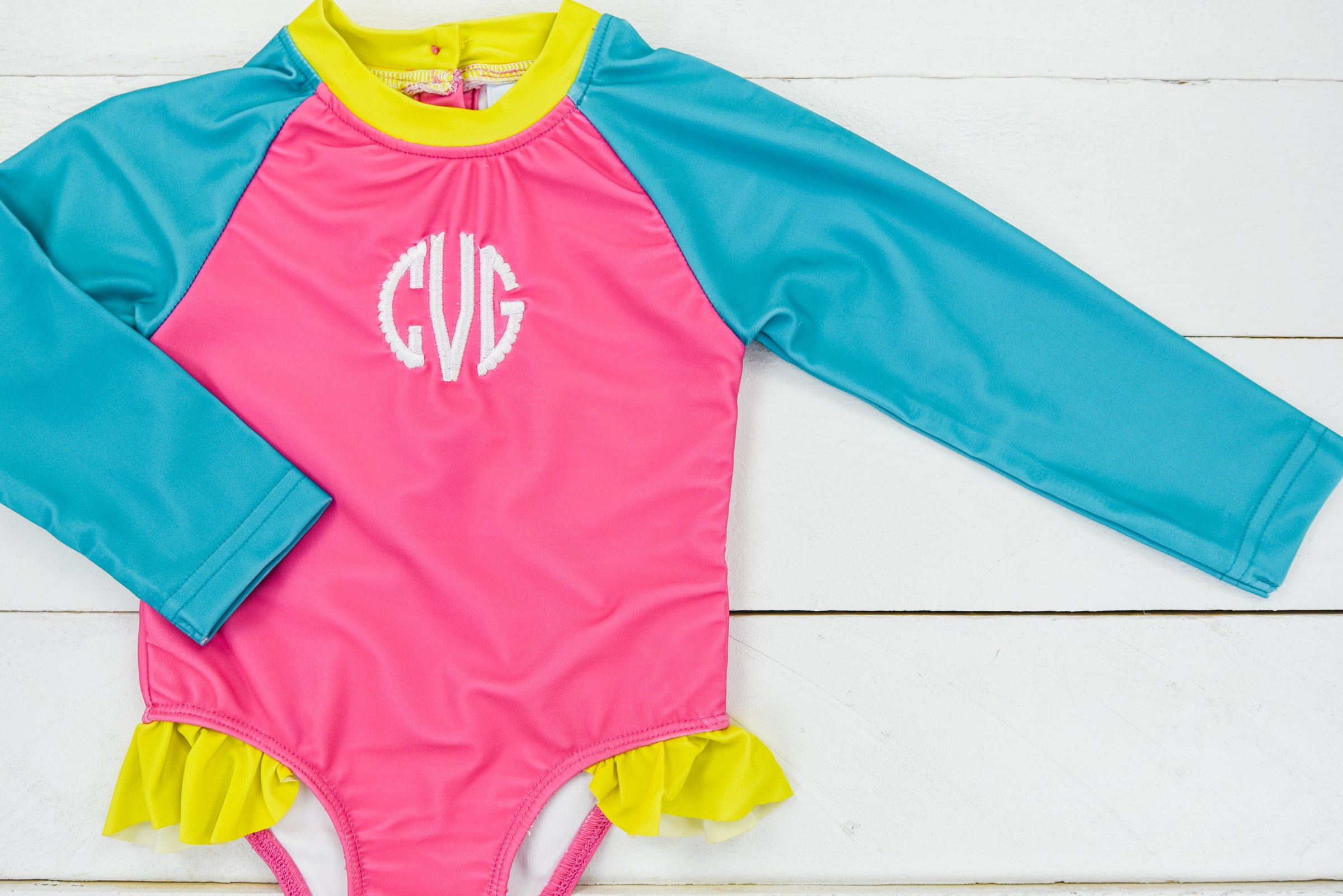 Vibrant Girls Rashguard Longsleeve Swimsuit