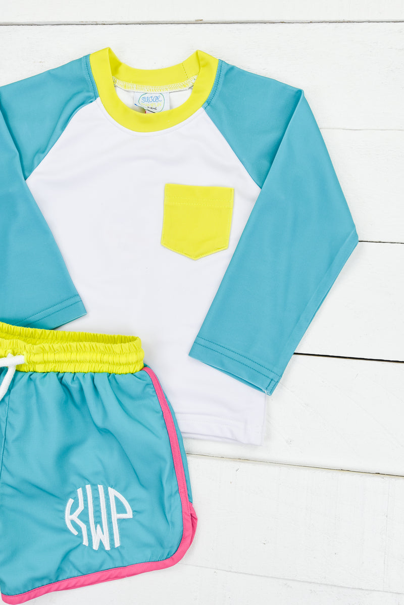 Vibrant Boys Rashguard Swim Set