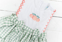 Girls Summer Peach Bloomer Set