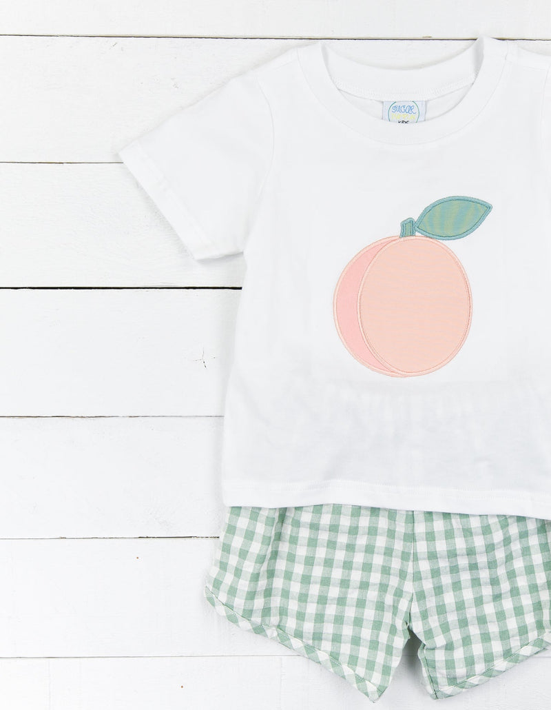 Boys Summer Peach Shorts Set