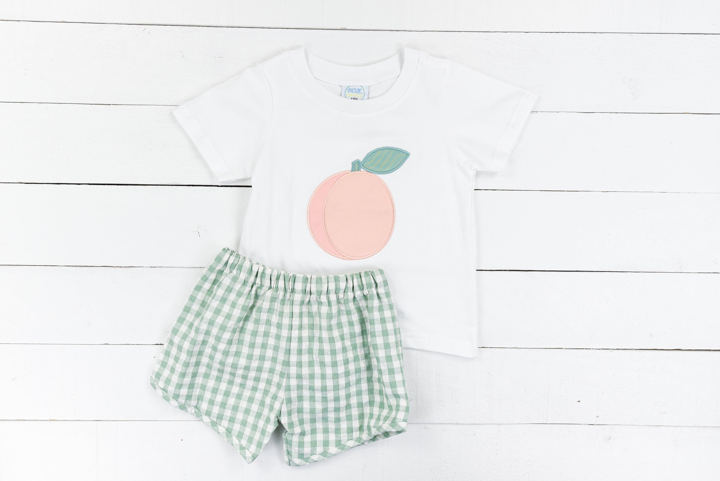 Boys Summer Peach Shorts Set