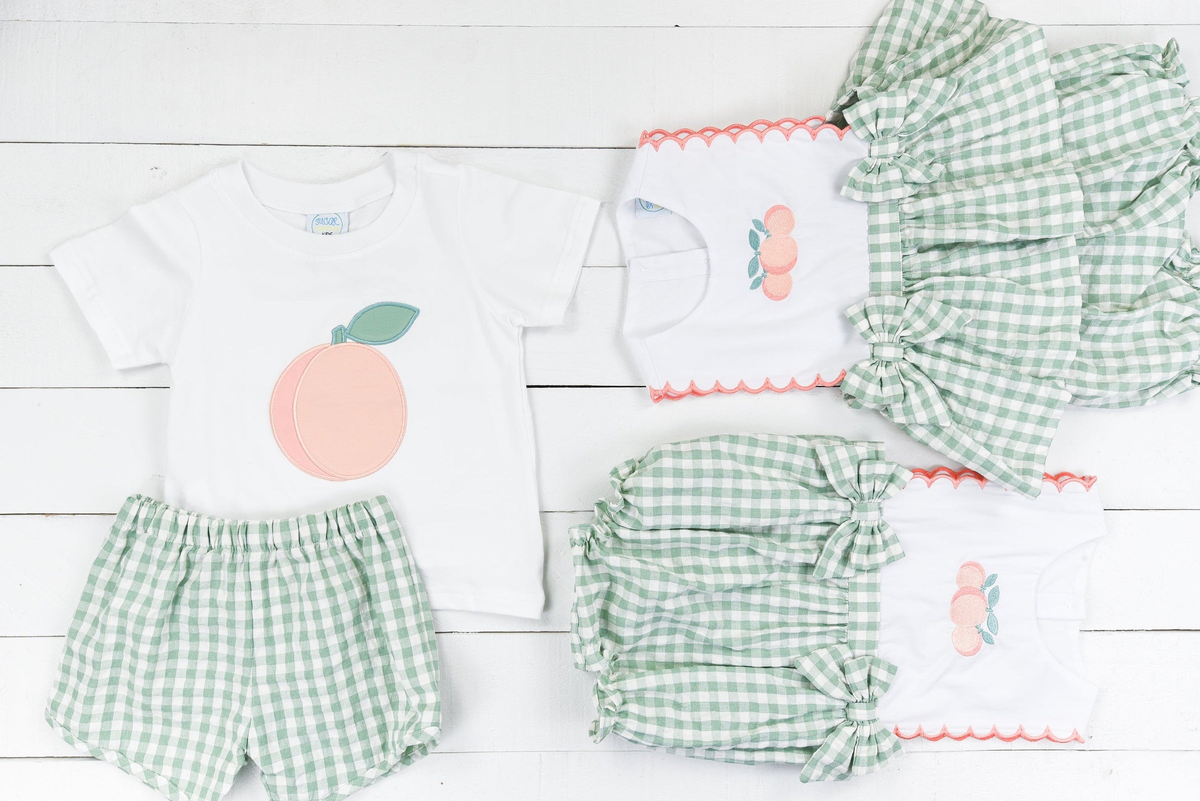 Boys Summer Peach Shorts Set