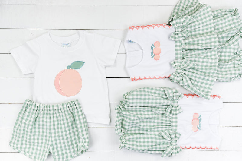 Boys Summer Peach Shorts Set