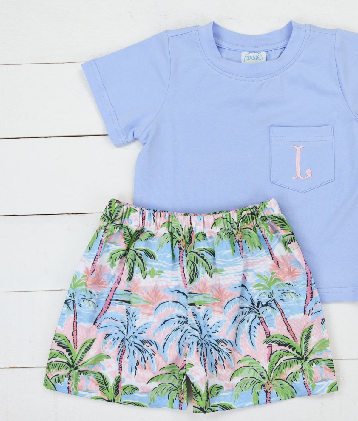 Boys Caribbean Blues Short Set