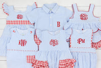 Boys RW&B Seersucker  Short Set