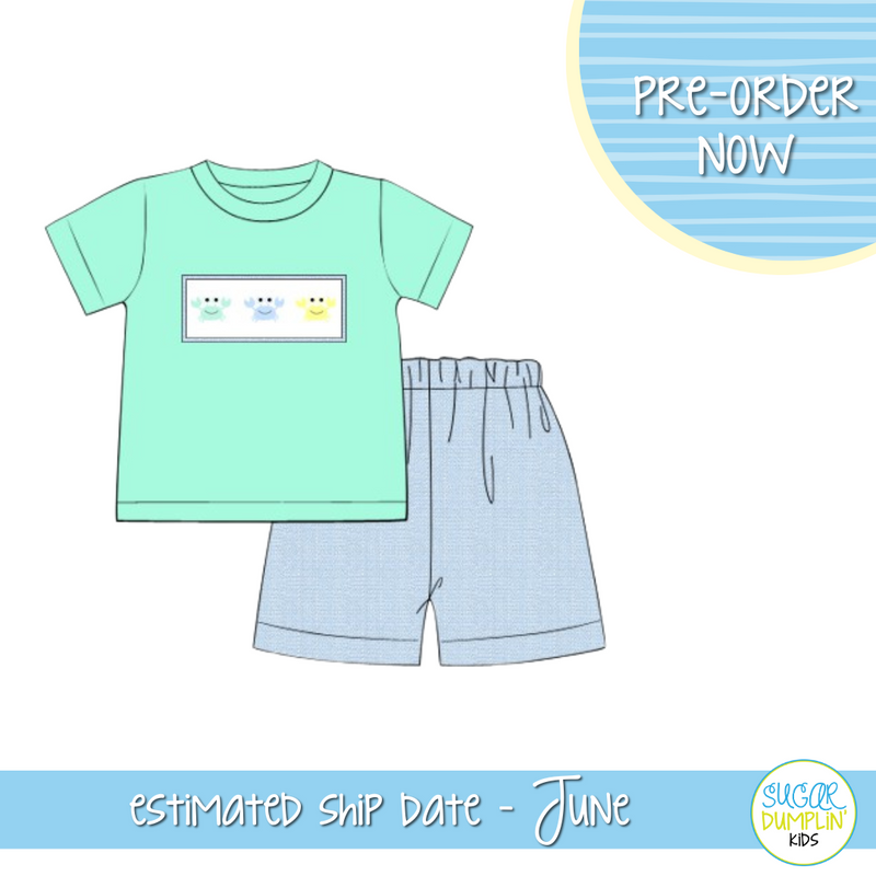 PO103: Pastel Pinchers Boy Short Set