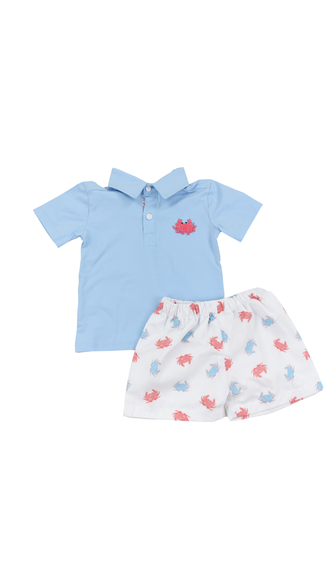 Boys Crab Print Shorts Set