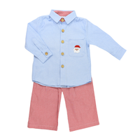 French Knot Santa Boys Pant Set