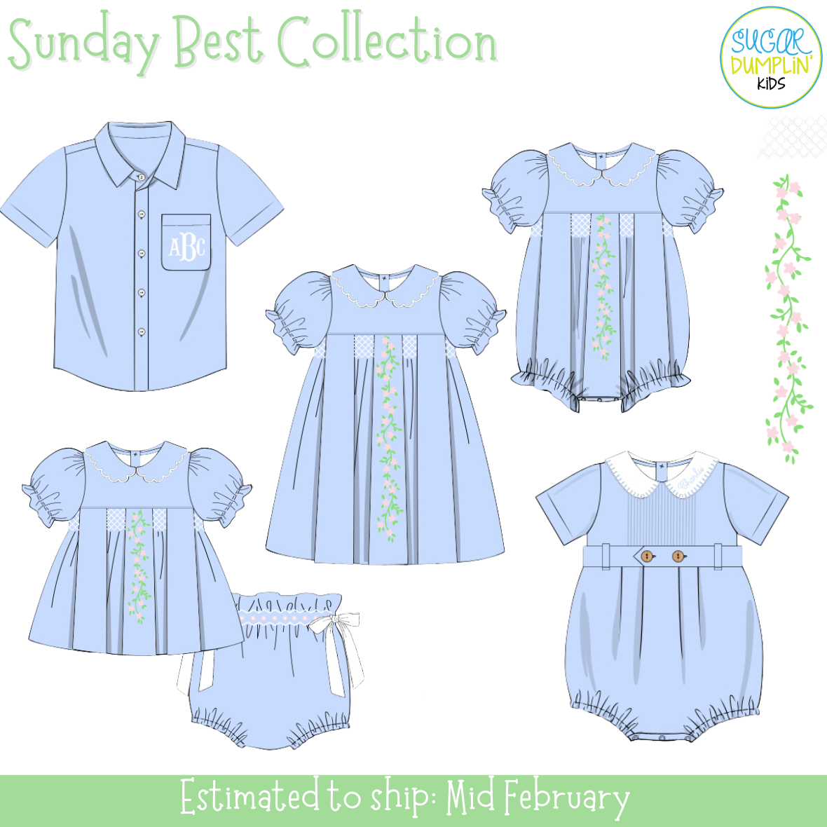 PO110: Sunday Best Girls Bloomer Set