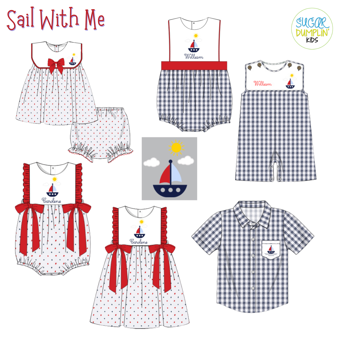 PO112: Sail with me Girls Dress