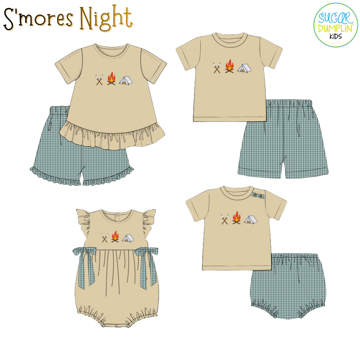 PO114: S’mores Night Boys Short Set