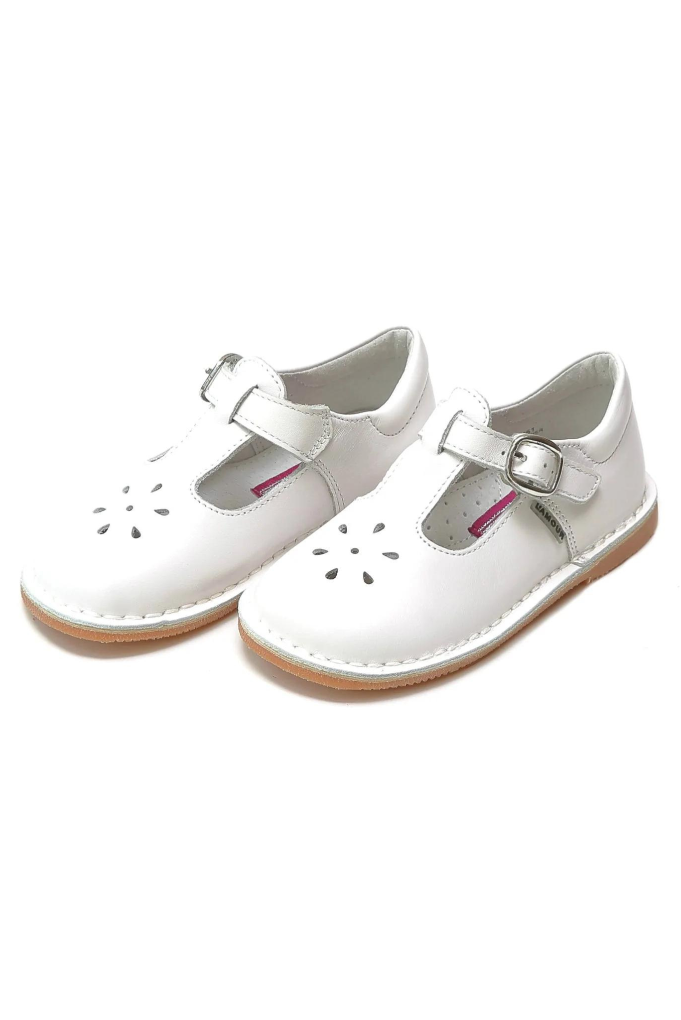 Joy Classic Leather T-Strap Mary Jane - White