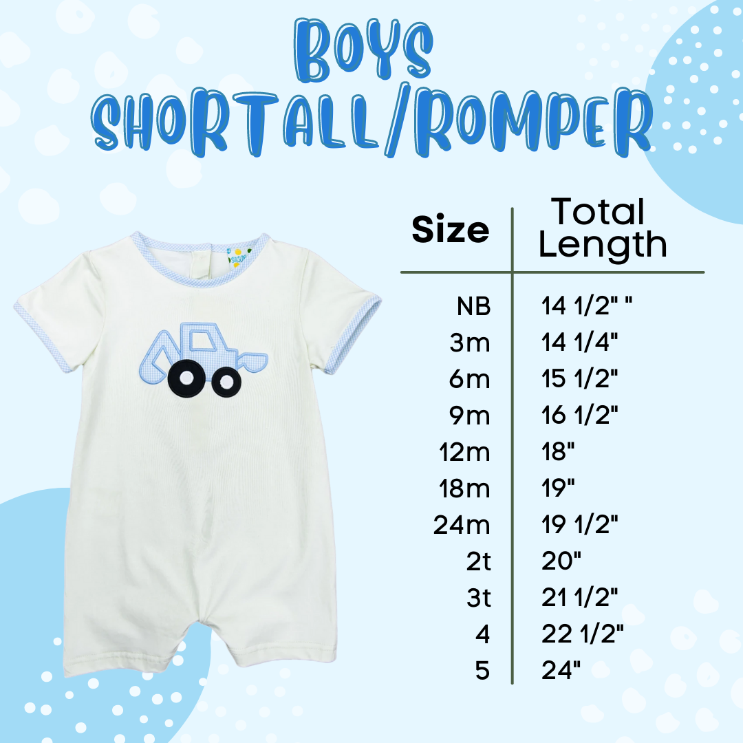 Boys shortall Romper