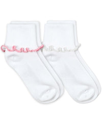 Pink Ripple Edge Socks 1 PAIR ONLY