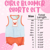 Girls Knit French Knot Flag Bloomer Shorts Set