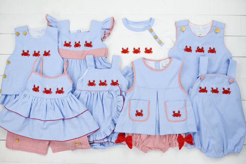 Boys Cute and Crabby Short Set