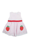 Girls Strawberry Seersucker Skirted Bubble