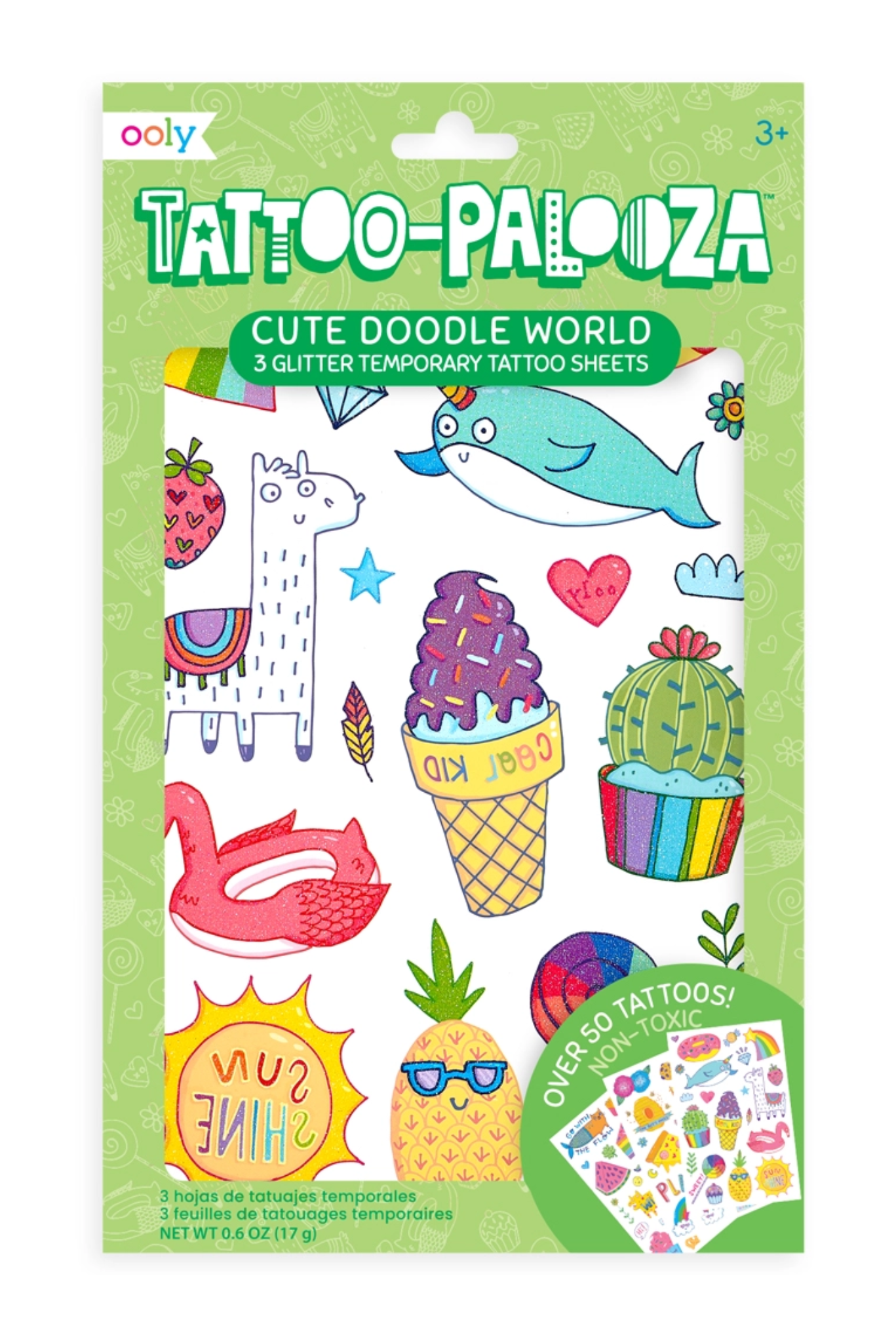 Tattoo Palooza Temporary Tattoo: Cute Doodle World