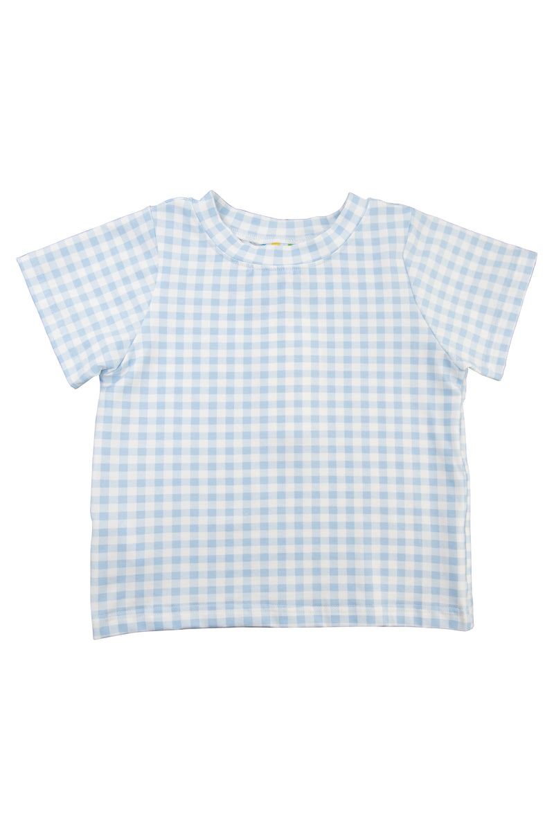 Boys Blue Gingham Shirt Only