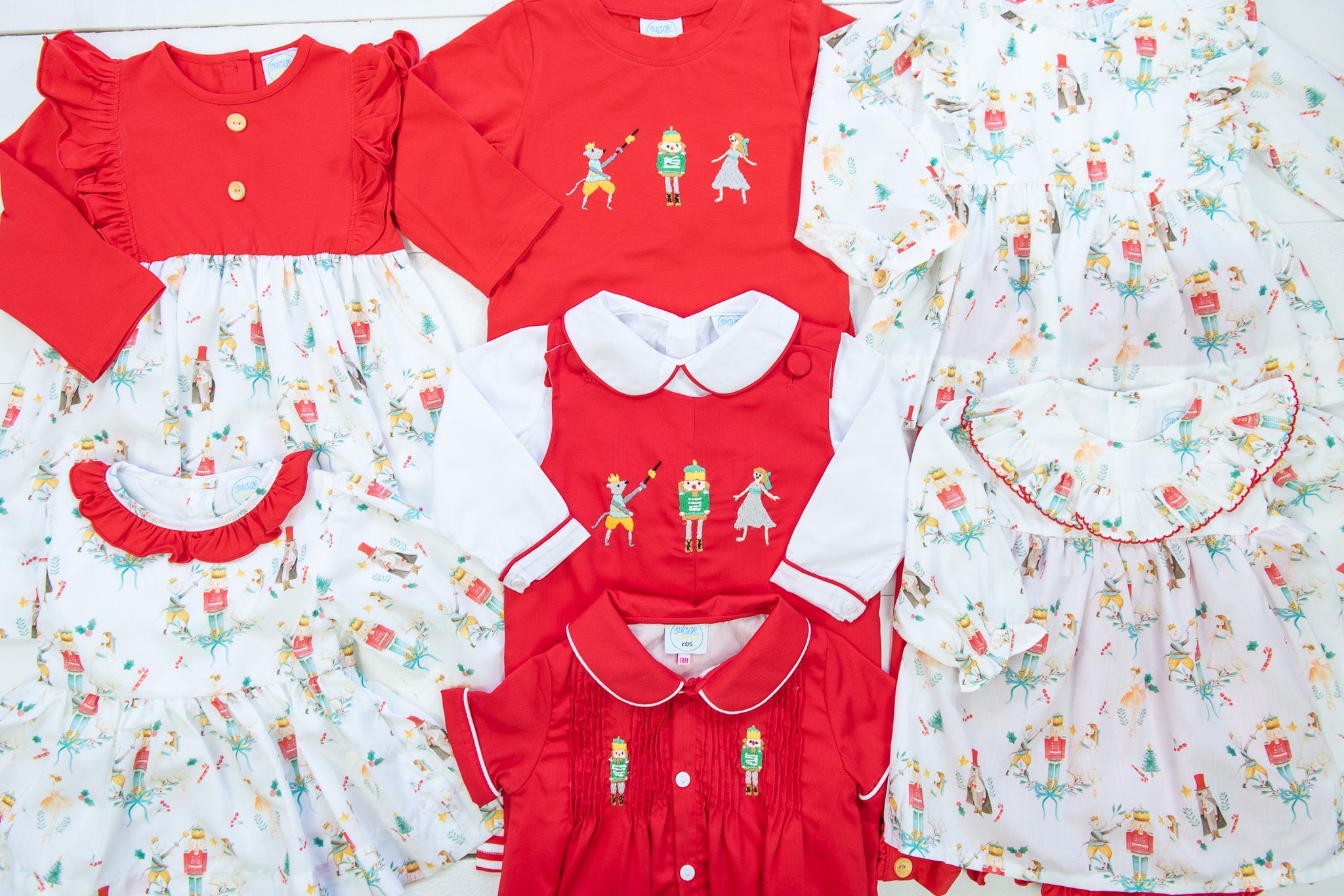 Boys Red Nutcracker Shortall Set