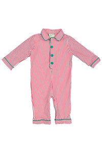 Boys Pinstripe Romper PJs