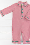 Boys Pinstripe Romper PJs