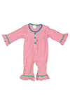 Girls Pinstripe Romper PJs