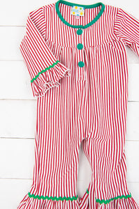 Girls Pinstripe Romper PJs