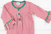 Girls Pinstripe Romper PJs