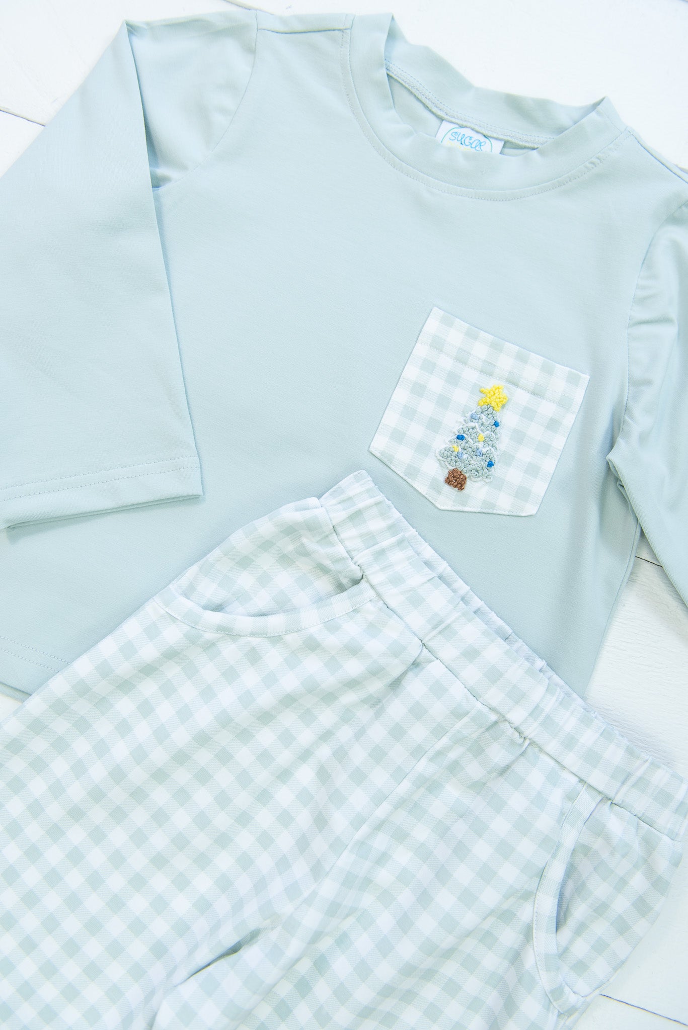 Boys French Knot Tree Pants Set